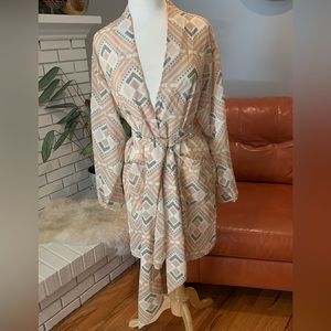 Block Neutrals Smock with Sash